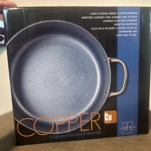 Inspired Home Copper 6 Quart Covered Casserole